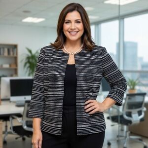 Nipon Boutique Black and White Blazer